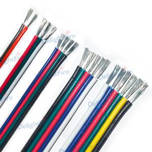 2 3 5 6 4핀 전선 케이블 22 20 18AWG PVC 주석 도금 구리선 전기 와이어 LED 스트립 스피커 팬 조명 태양광 패널 DIY용