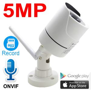 JIENUO 무선 IP 카메라, 5MP HD 오디오 CCTV 보안 야외 방수 1080P 야간 투시경 감시, Onvif 와이파이 홈 캠 RTSP