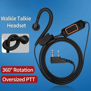 K-헤드 범용 헤드셋 마이크 워키 토키 이어폰 BaoFeng UV-5R UV-5RH UV-21 PRO Quansheng UV-K6 용 소프트 액세서리
