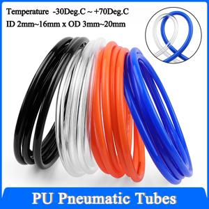 PU 호스 공압 튜브, 공기 구성 요소 호스, 폴리우레탄 파이프, OD 3mm, 4mm, 6mm, 8mm, 10mm, 12mm, 14mm, 16mm, 18mm, 20mm, 1 ~ 10m