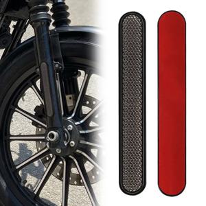 Harley Sportster 전면 반사판 케이스 안전 경고 연기 용 범용 오토바이 반사판 직사각형 안장 가방 래치 커버