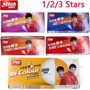 10 개/상자 DHS Seamed 탁구 공 D40 + ABS 신소재 전문 ITTF 승인 훈련용 탁구 공