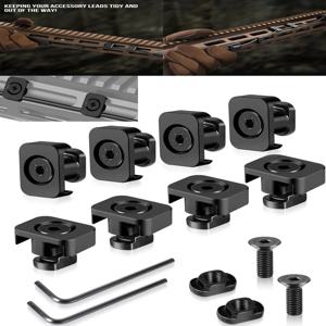 M-LOK 시스템과 호환되는 8PCS 압력 스위치 케이블 가이드 M-LOK 시스템이 있는 손전등 레이저 와이어 관리 클립