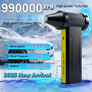 990000RPM 브러시리스 10000mAh 모터 전기 터보 팬 고속 터보 강력 팬 충전식 에어 블로워 강력 먼지 제거기