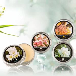 장미, 계수나무, 동백, 프리지아 향 고체 바디 향수 4개, 남녀 모두에게 적합하며 오랫동안 지속됩니다.