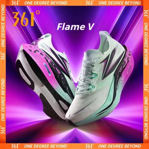 361 Degrees Flame 5 남성용 운동화 카본 플레이트 통기성 안정적인 리바운드 그립이 좋은 내구성 마라톤 남성 운동화 672612213