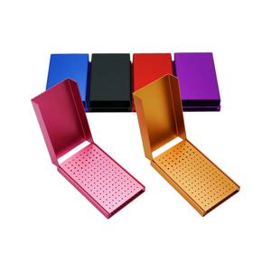 1PC Autoclavable 152 홀 치과 Bur 살균 상자 알루미늄 FG RA 홀더 고속 저속 주최자 효율적인 보관 케이스