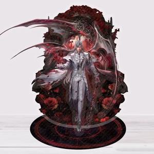 러브 앤 딥 스페이스 주변기기 실루스 피규어 아크릴 스탠드 실루스 실버 윙 레퀴엠 스탠딩 플레이트 데스크탑 장식 소품