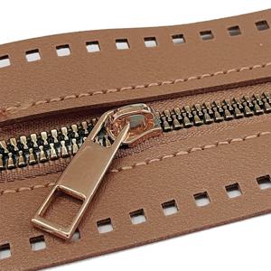 27CM 길이 PU 가방 지퍼 스티치 지퍼 핸드백, 직조 가방, 의류, 가죽 지퍼, 하드웨어, 교체 가능 DIY 바느질 액세서리