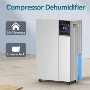 상업용 16L/일 제습기 15-30m² 적용 면적 2L 탱크 24시간 타이머 R134a/R290 냉매 플라스틱