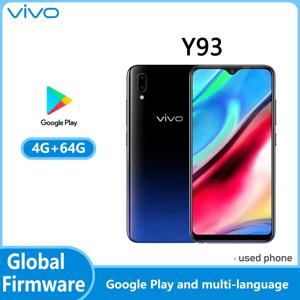 글로벌 펌웨어 VIVO Y93 스마트폰 4GB 64GB 옥타코어 안드로이드 8.1 6.2인치 카메라 13MP+2.0MP 얼굴인식 중고폰