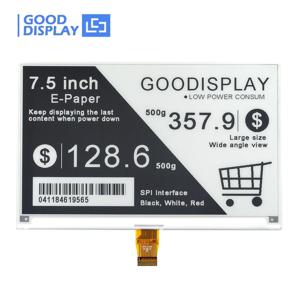 GooDisplay 7.5인치 E Paper 스크린 모듈 4-그레이스케일 E-Ink 디스플레이 HAT 800x480 해상도1.5초 빠른 리프레시 SPI GDEY075T7