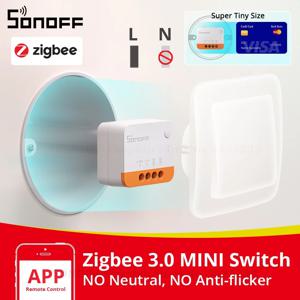 SONOFF ZBMINIL2 Zigbee 스마트 스위치 미니 지원, 중성선 불필요, 양방향 제어, eWeLink 앱, 구글 홈 알렉사 호환