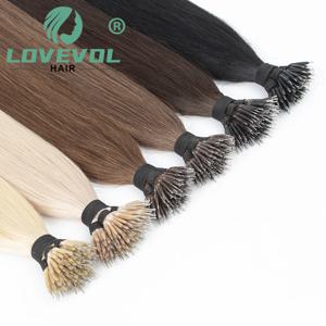 100Pcs & 50Pcs 스트레이트 나노 링 헤어 익스텐션 32 색 유럽 마이크로 비즈 링 인간 헤어 익스텐션 0.5g/0.8g/1g/스트랜드