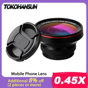 토코한선 뉴 HD 37MM 0.45x 슈퍼 광각 렌즈 및 12.5x 슈퍼 매크로 렌즈 아이폰 LG HTC 삼성 소니 카메라 렌즈 키트