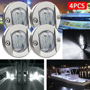 1-4개 파란색 + 흰색 해양 보트 LED 데크 무료 조명 방수 스턴 트랜섬 램프