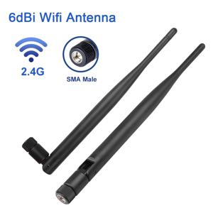 2 psc 2.4GHz 무선 WiFi 안테나 6dBi SMA Male 커넥터 라우터 네트워크 카드 용 WiFi 안테나 Drone IP 카메라 피그 테일 케이블
