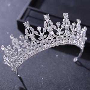퀸 코로나에 대한 뜨거운 판매 웨딩 액세서리 신부 라인 석 크리스탈 크라운 티아라