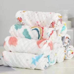 5 PCS Lot 모슬린 6 레이어 코튼 소프트 베이비 타올 베이비 페이스 타올 손수건 목욕 수유 페이스 타올 냄비 천을 닦아