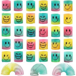 12PCS 봄 무지개 매직 Fidget 스트레스 코일 미니 스프링 대량 손가락 장난감 파티 호의 어린이를위한 카니발 상 소년 소녀