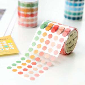 장식용 접착 와시 테이프, 마스킹 테이프, DIY 스크랩북 스티커 라벨, 일본 문구, 컬러 도트, 5x300cm