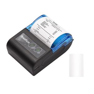 Bisofice 휴대용 미니 열전 사 프린터 레스토랑 용 58mm 인쇄 용지가있는 2 인치 무선 USB 영수증 빌 티켓 프린터
