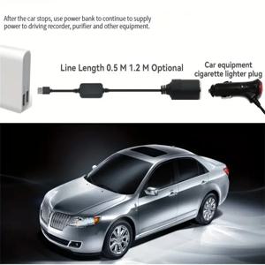 1개 5V 2A USB에서 12V 시가 라이터 소켓으로 변환 USB 남성-여성 시가 라이터 어댑터 컨버터 자동차 전자 액세서리
