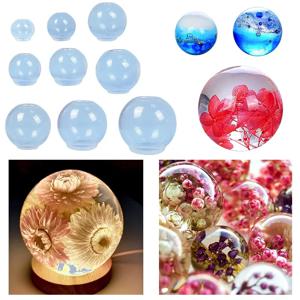 20-100mm 볼 모양 실리콘 몰드 3D 행성 볼 에폭시 수지 몰드 DIY 에폭시 수지 몰드 공예 홈 장식 도구
