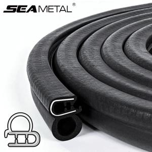 SEAMETAL 5m 자동차 도어 고무 씰 스트립 자동차 도어 보트 홈 실란트 용 측면 PVC 전구가있는 ​​범용 방음 씰링 스트립