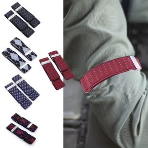 남성용 비즈니스 탄성 조절 가능한 셔츠 슬리브, 가터 스트랩, 암 밴드, 슬리브 팔찌, 미끄럼 방지 커프, 거치대 암밴드