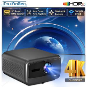 Touyinger Q12W pro 2800ANSI 풀 HD 4K 듀얼 스크린 와이파이 블루투스 스마트 홈 시어터 프로젝터