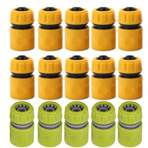 10PCS 정원 1/2 인치 16mm 커넥터 원예 수돗물 파이프 빠른 연결 어댑터 호스 확장 수리 피팅 급수 도구