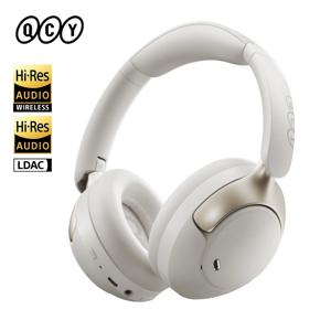 QCY H3 Pro ANC 무선 헤드폰 50dB 소음 차단 LDAC Bluetooth 5.4 오버이어 헤드셋이 포함된 고해상도 공간 오디오 이어폰