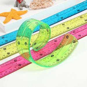 소프트 눈금자 30cm 유연한 눈금자 멀티 컬러 크리 에이 티브 편지지 규칙 학교 공급 학생 편지지 눈금자 접는 눈금자