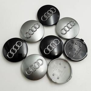 아우디 엠블럼 4B에 대 한 4pcs 60mm 블랙 그레이 자동차 스타일링 배지 휠 센터 허브 캡 림 캡 0601170   A1 A3 A4 A5 A6 자동차 액세서리