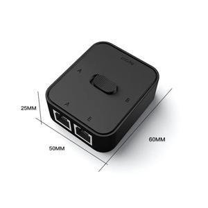 내부 외부 네트워크 스위치 분배기, 2 포트 RJ45 LAN CAT6 네트워크 스위치 선택기, 1000Mbps, 2 in 1 Out, 1 in 2 Out