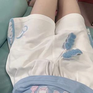 여성용 귀여운 드로스트링 루즈 반바지, Y2k 일본 스타일, 여름 패션 하의, 귀여운 소녀 짧은 바지, 이모 2024
