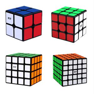 Qiyi 매직 큐브 2x2 3x3 4x4 5x5 6x6 검은 스티커 교육 퍼즐 매직 큐브 어린이를위한 장난감 어린이 선물 장난감 Cubo Magico