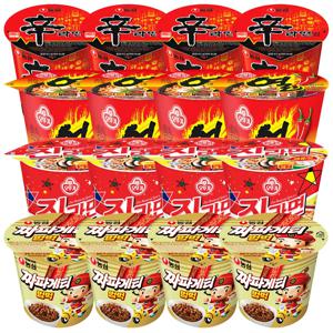 컵라면 소컵 세트(짜파게티범벅4개+신라면4개+열라면4개+진라면매운맛4개)