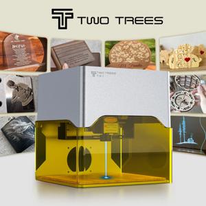 Twotrees TS1 미니 레이저 조각기 3W 휴대용 레이저 블루투스 CNC 기계 DIY 페인트 개 태그 종이 가죽 나무 플라스틱 로고