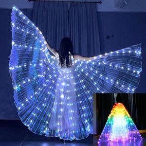 LED 요정 망토 빛 의상 나비 빛나는 날개 댄스 조명 무대 공연 파티 축하 결혼식 쇼 Decorati