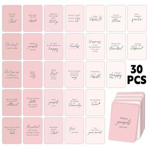 30Pcs 생일 선물 사무 용품 인쇄 제품에 대 한 동기 부여 영감 견적 카드 비즈니스 꽃 액세서리