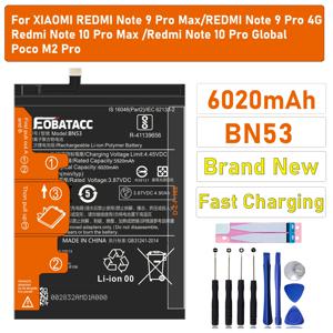 샤오미 레드미 노트 10 프로 글로벌 / 노트 9 프로 글로벌 교체용 100% 정품 6020mAh BN53 배터리, 빠른 배송