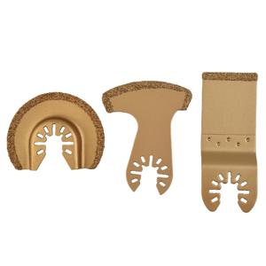 3pcs 카바이드 진동 멀티 도구 리노베이터 톱 세트 세라믹 타일 그라우트 제거 도구 진동 커터
