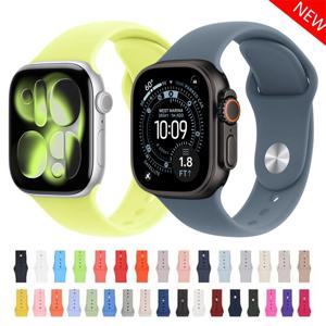 애플 워치 밴드용 신형 실리콘 스트랩 11 42mm 46mm 44mm 40mm 41mm 45 49mm 스포츠 팔찌 iWatch 시리즈 10 9 8 7 SE3 울트라 3 2