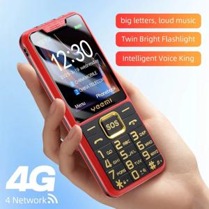 2025 유니와 4G 피처폰 2.6인치 큰 버튼 YEEMI K3 큰 소리 듀얼 SIM 2500mAh 키패드폰 노인용 FM 라디오
