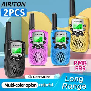 2PCS AIRITON T-388 미니 워키토키 PMR/FRS 어린이 아마추어 라디오 장거리 VOX 플래시라이트 선명한 소리 양방향 햄 라디오