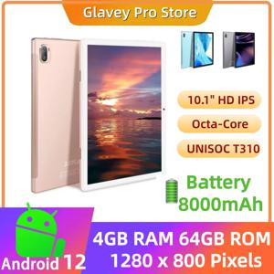 새로운 옥타코어 10.1인치 HD IPS 안드로이드 12 태블릿 PC 4GB+64GB WIFI 1280*800 IPS 8000mAh UNISOC T310 프로세서 타입-C