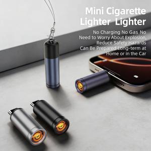 타입 C 미니 라이터 방풍 라이터 야외용 블로잉 라이터 어댑터 USB-C 라이터