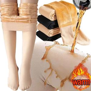 두꺼운 양털 안감 스타킹 살색 겨울 레깅스 미끄럼 방지 발 디자인 추운 날씨를 위한 따뜻한 올인원 열 팬티 스타킹